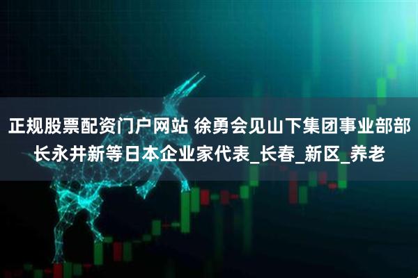 正规股票配资门户网站 徐勇会见山下集团事业部部长永井新等日本企业家代表_长春_新区_养老