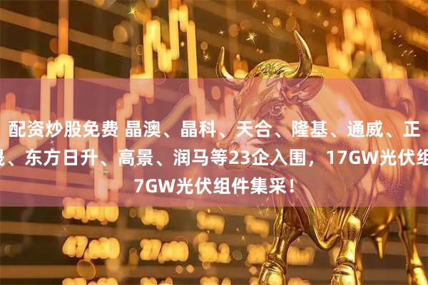 配资炒股免费 晶澳、晶科、天合、隆基、通威、正泰、华晟、东方日升、高景、润马等23企入围，17GW光伏组件集采！